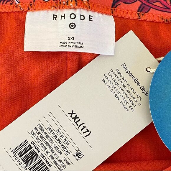 RHODE x Target Large Leaf Floral Print Hipster Coverage Bikini Bottom Sz XXL NWT - Picture 10 of 14